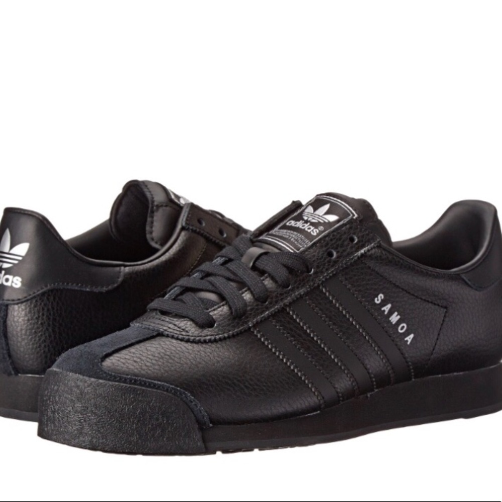 ADIDAS MEN’S SAMOA ALL BLACK NWOT SNEAKERS